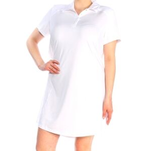IDEOLOGY  Womens White Collared Short Sleeve Shift Dress Size Large